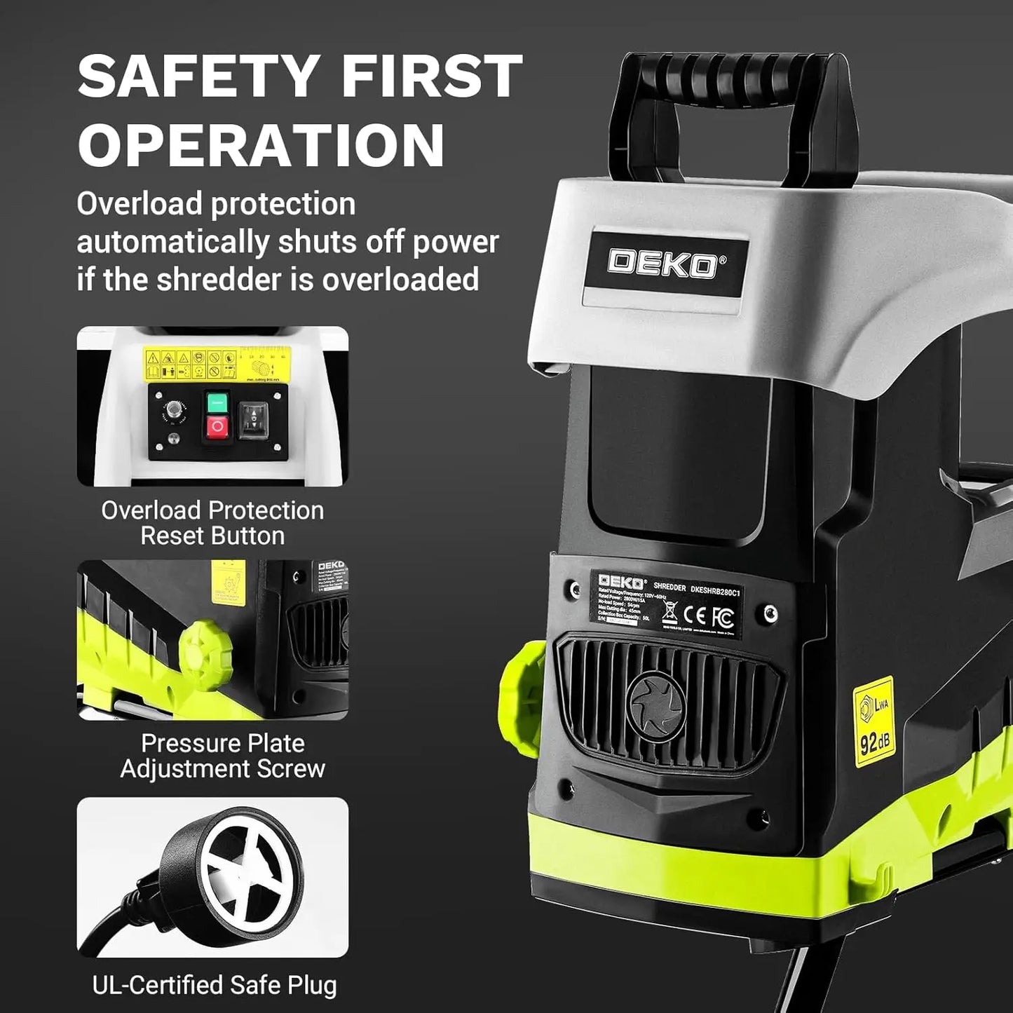 Electric 15-Amp Wood Chipper Shredder