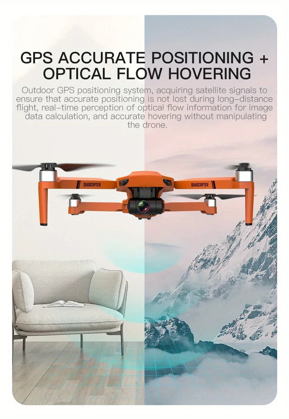 Drone with Dual Camera 2-Axis Gimbal Optica
