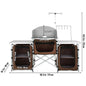 SucceBuy Camping Outdoor Kitchen Table Cabinet