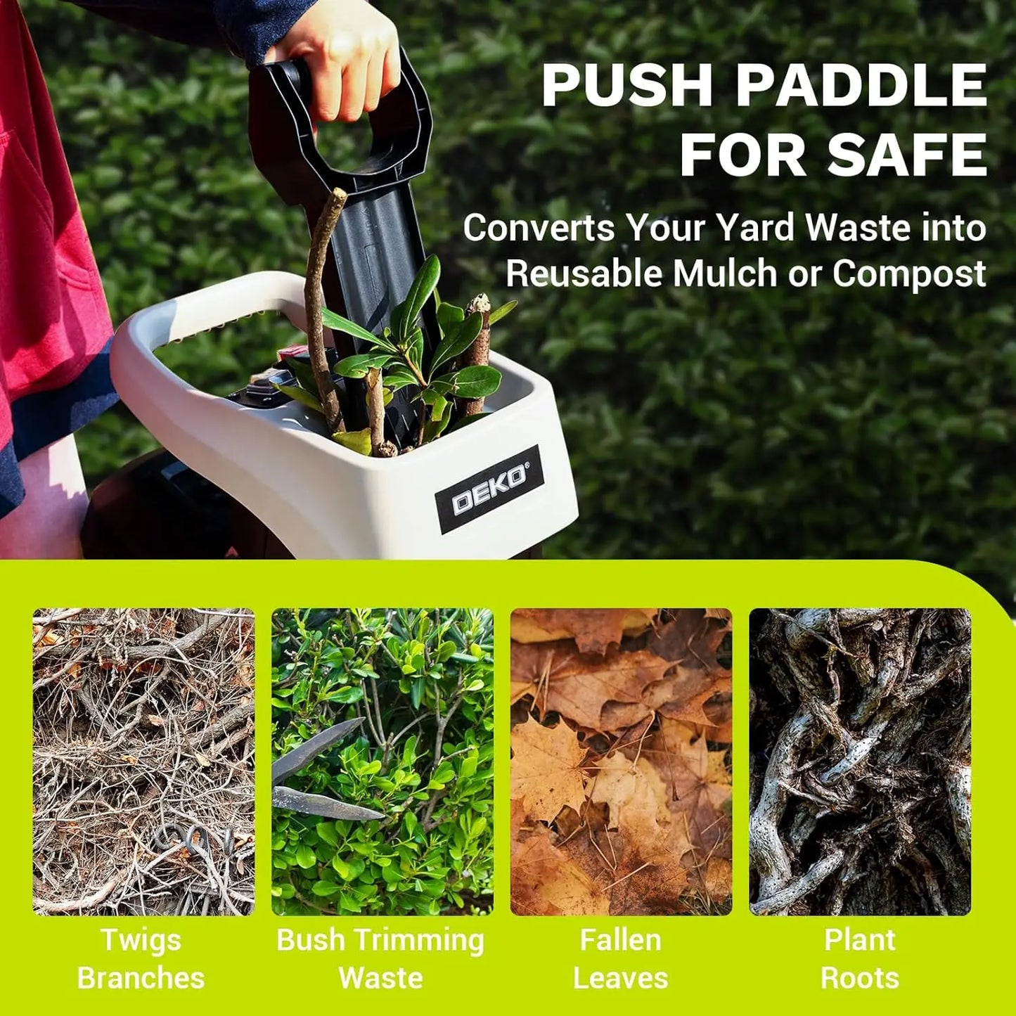 Electric 15-Amp Wood Chipper Shredder