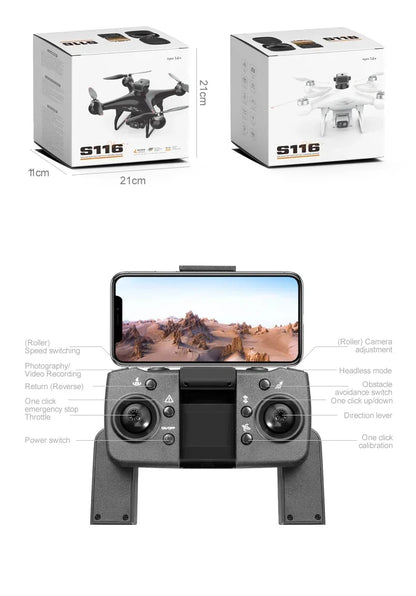 MAX Drone Professional 3 Batteries 8K Dual Camera Optica