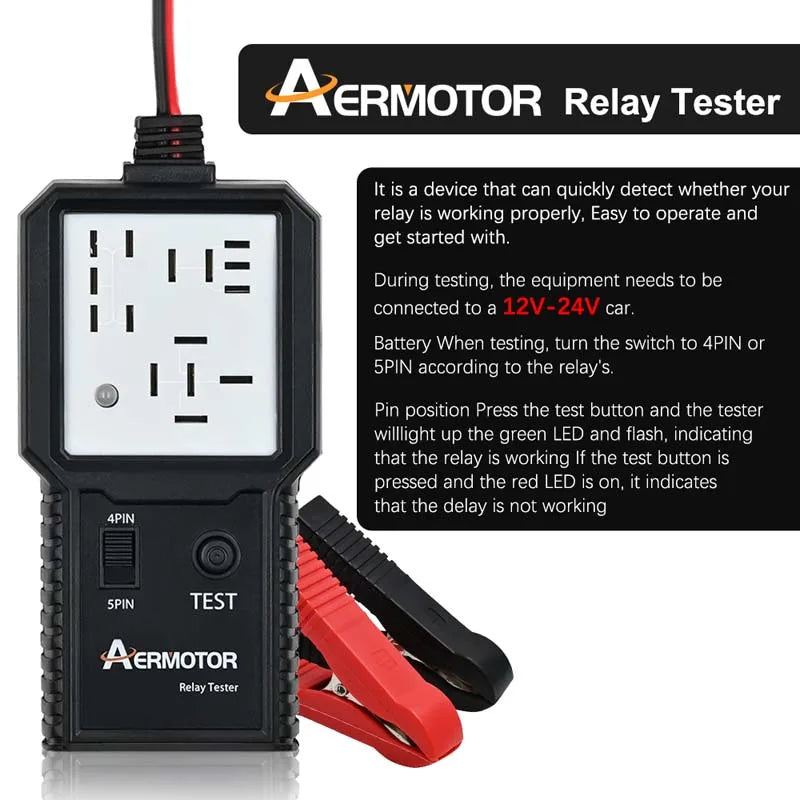 Aermotor 12-24V Car Relay Tester Electronic