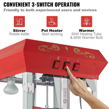 Electric Popcorn Maker Commercial Popper Machine  Automatic