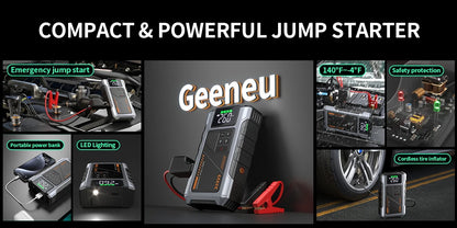 Portable Car Jump Starter With Air Compressor,