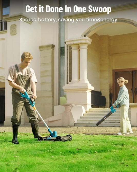 Seesii Electric String Trimmer Leaf Blower Combo