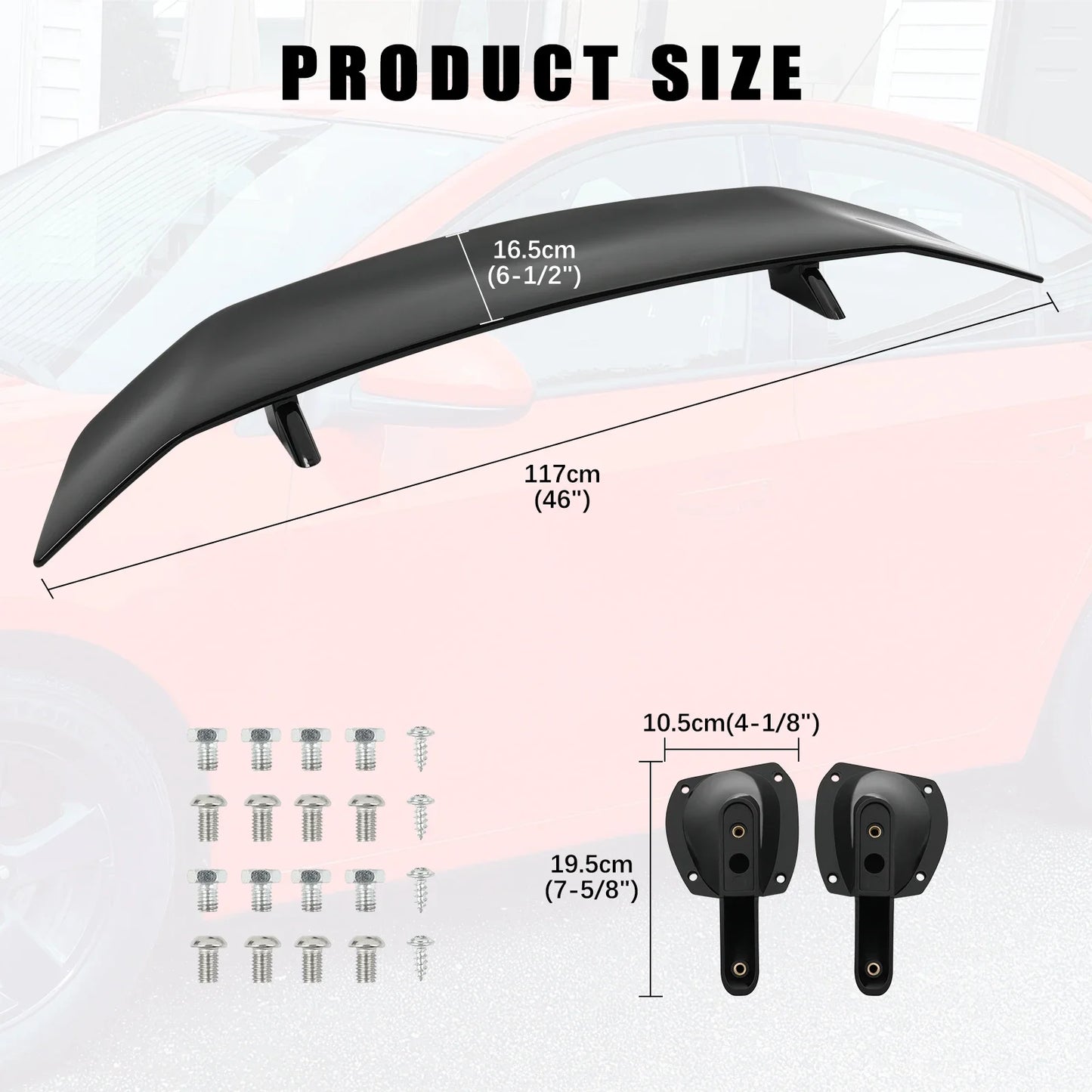 47" Universal Car Racing Rear Trunk Spoiler Sedan
