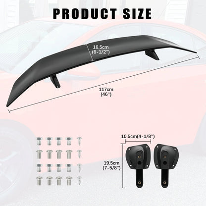47" Universal Car Racing Rear Trunk Spoiler Sedan