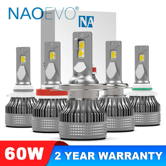 NAOEVO H7 H4 LED 60W 20000LM Car Headlight H1 H8 H9 H1