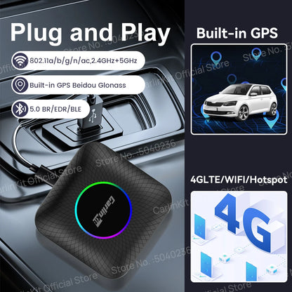 2025 CarlinKit 3 In 1 Android 13 Mini CarPlay Ai Box
