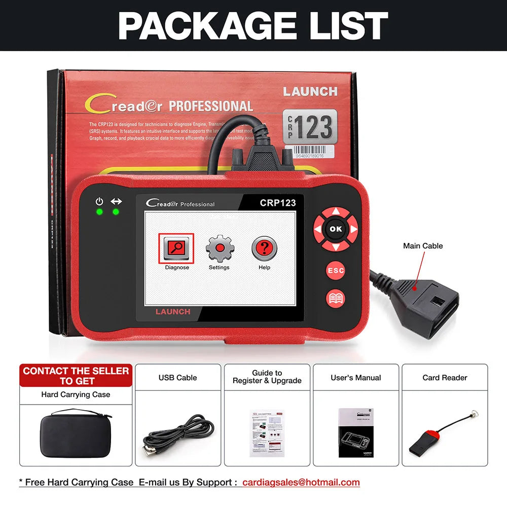 LAUNCH X431 CRP123 OBD2 Car Scanner ABS/SRS/