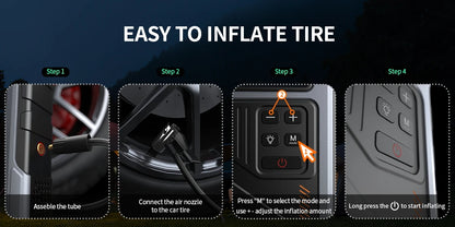 Portable Car Jump Starter With Air Compressor,