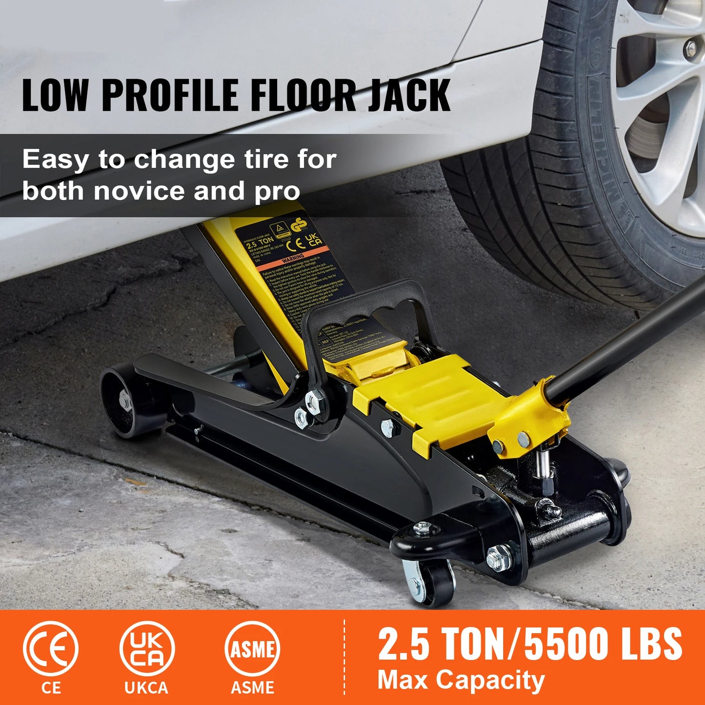 SucceBuy 2.5T Floor Hydraulic Jack Pneumatic