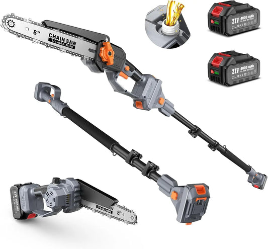 Taskstar Cordless Pole Saw 8'' Mini Brushless Chainsaw