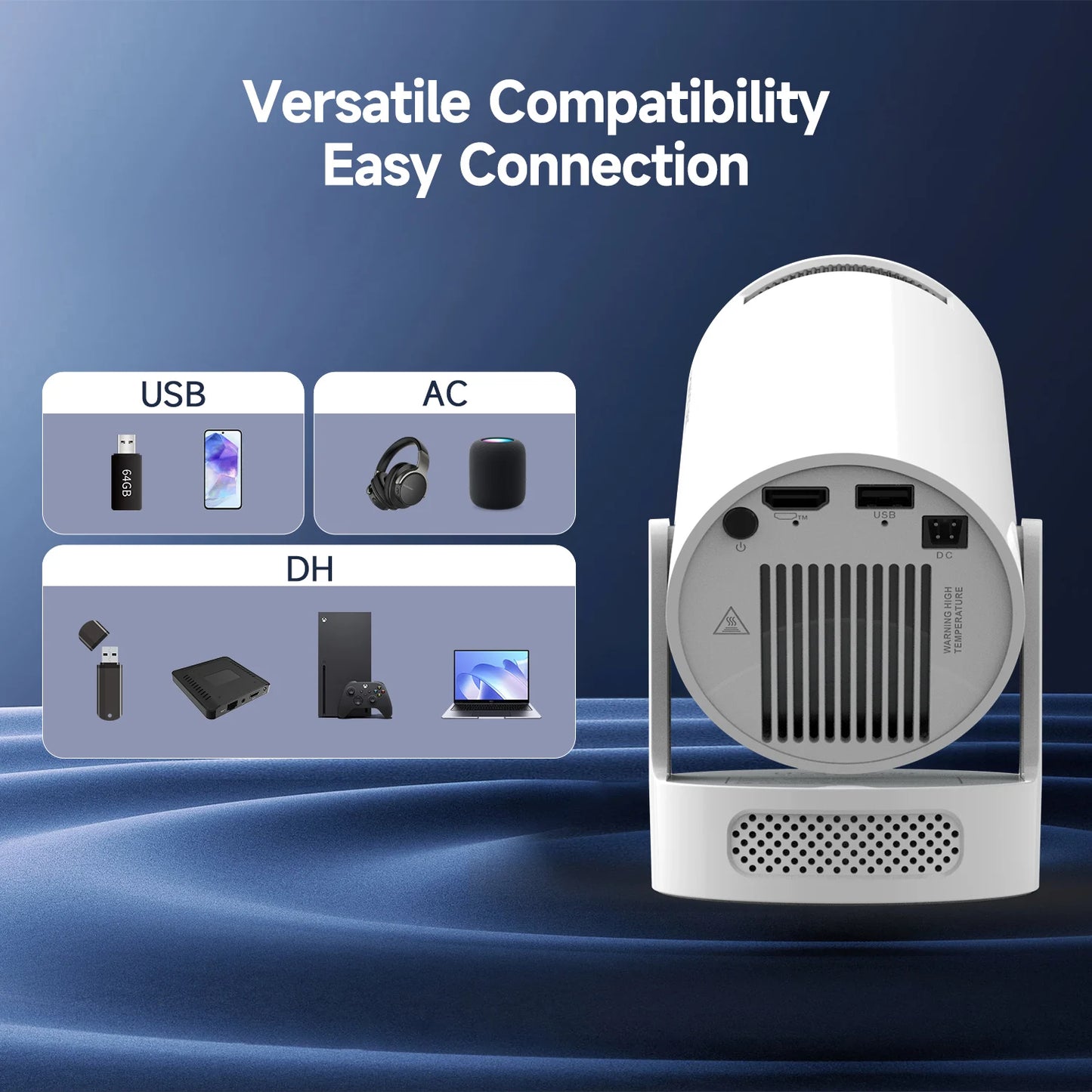 Magcubic HY300 Pro + Projector 4K 720P With 5W Speaker