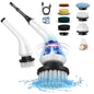 Electric scrubber with 8 Replaceable Brush Heads