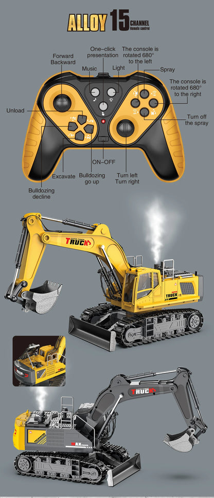 RC Spray Excavator Truck Simulation  Sound Led