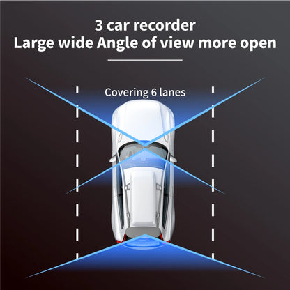 3 Channels Dash Camera For Cars HD 1080P Video