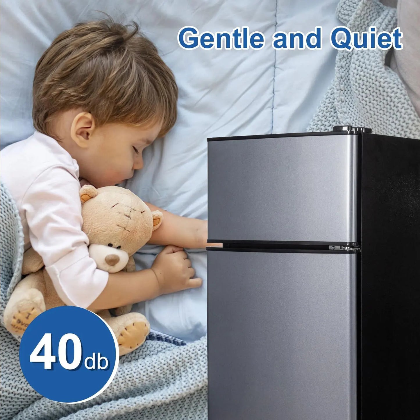 Mini Fridge with Freezer, 2.9 Cu.Ft Energy Saving