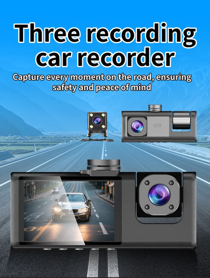 3 Channels Dash Camera For Cars HD 1080P Video