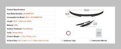 GT Wing Car Spoiler Compatible with 2018-2023 Camry