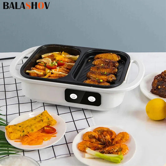 2 in 1 Electric Multi Cooker Shabu Pot and Griddle