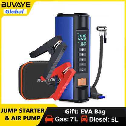 BUVAYE Car Jump Starter Air Pump Outdoor