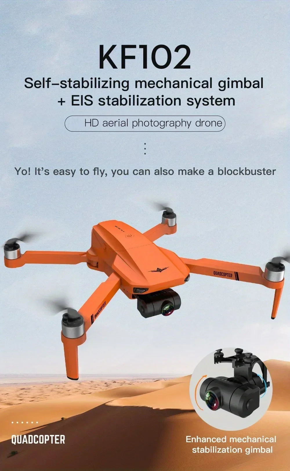 Drone with Dual Camera 2-Axis Gimbal Optica