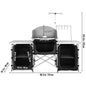 SucceBuy Camping Outdoor Kitchen Table Cabinet