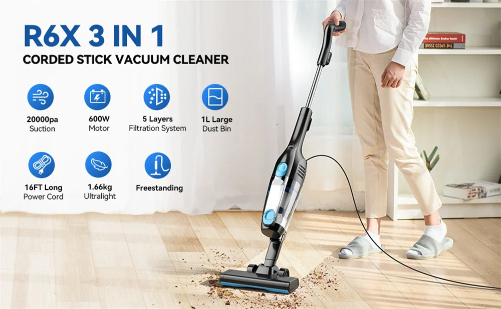 Corded Vacuum Cleaner Extra Long Cord