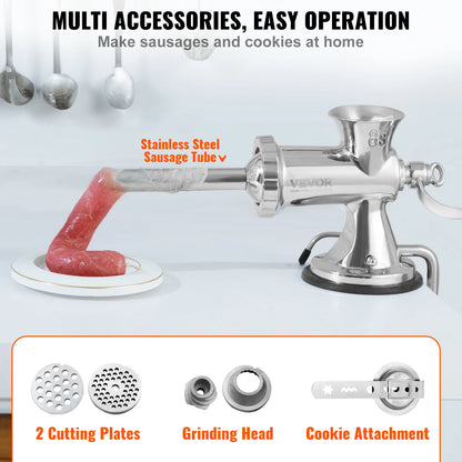 Manual Meat Grinder 304 Stainless Steel Hand