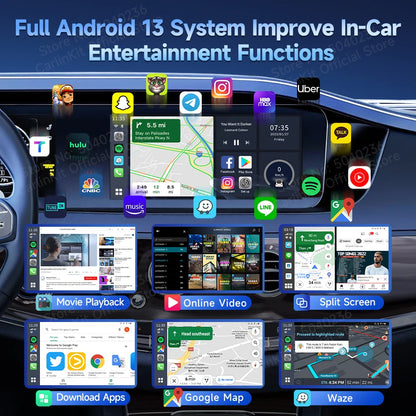 2025 CarlinKit 3 In 1 Android 13 Mini CarPlay Ai Box