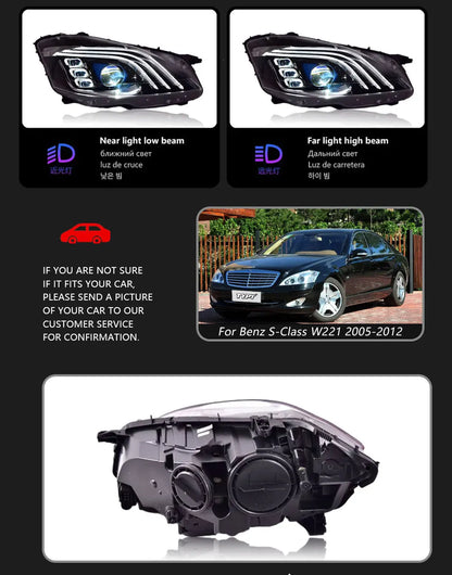TYPY Car Lights For Mercedes W221 Headligh