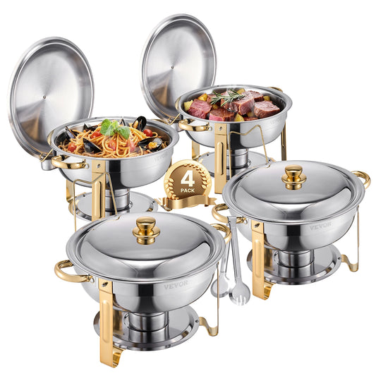 SucceBuy 4 Pack Chafing Dish Buffet Set Stainless