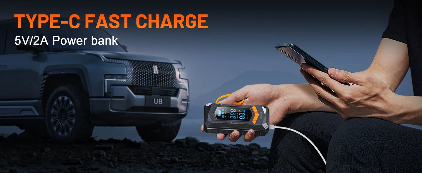 BUVAYE Wired/Wireless Air Pump Car Inflator