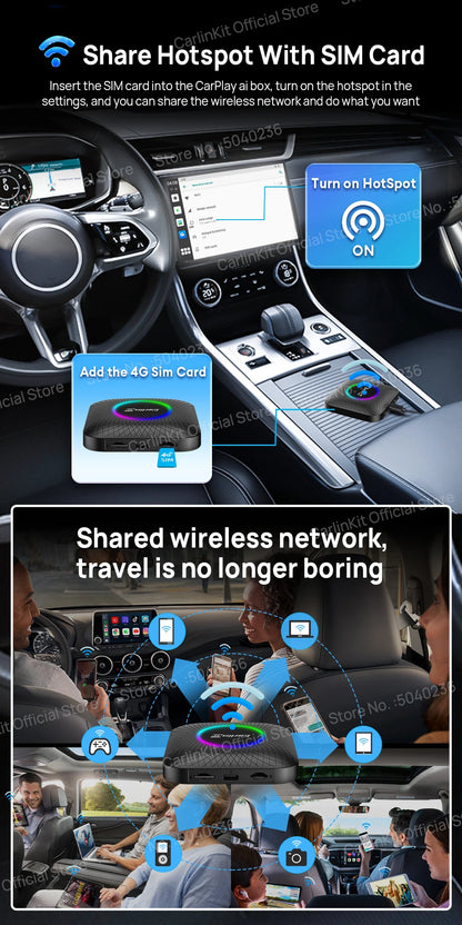 2025 CarlinKit 3 In 1 Android 13 Mini CarPlay Ai Box