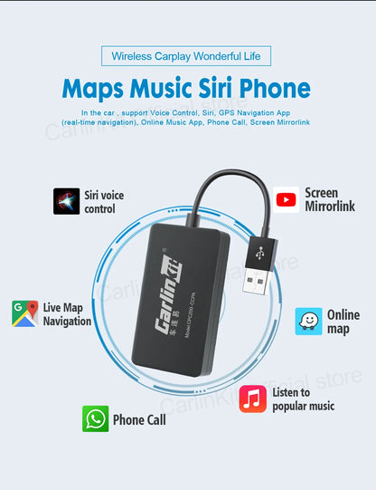 CarlinKit USB Wired/Wireless CarPlay Dongle
