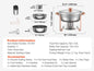 SucceBuy 4 Pack Chafing Dish Buffet Set Stainless