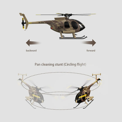 RC Fixed Height Single Blade Flybarless  Helicopter