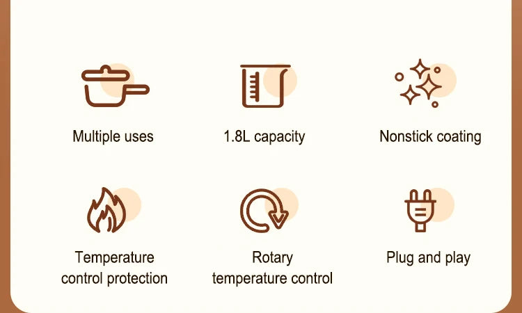 220V/110V Electric Rice Cooker Multifunctional Stew Pan