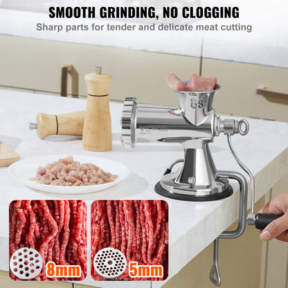 Manual Meat Grinder 304 Stainless Steel Hand