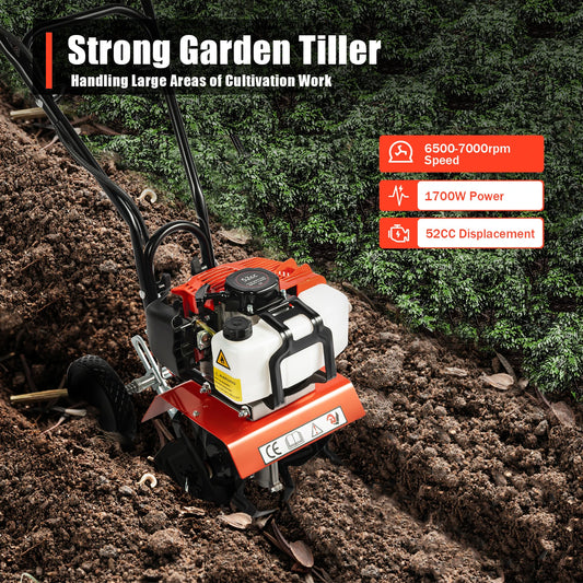52CC Gasoline Tiller Cultivator 2 Stroke Mini