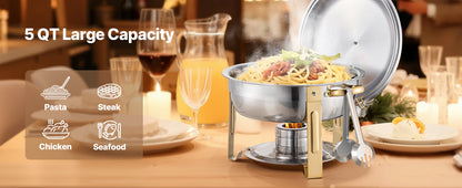SucceBuy 4 Pack Chafing Dish Buffet Set Stainless