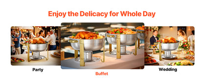 SucceBuy 4 Pack Chafing Dish Buffet Set Stainless