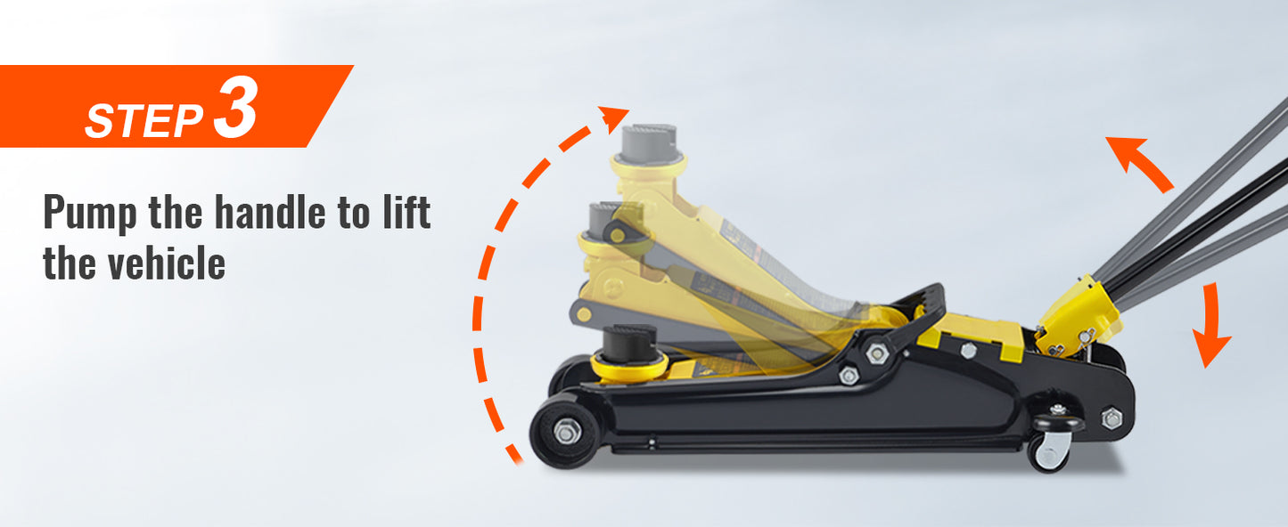 SucceBuy 2.5T Floor Hydraulic Jack Pneumatic