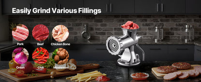 Manual Meat Grinder 304 Stainless Steel Hand