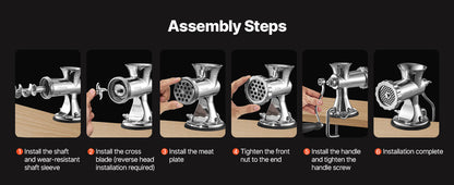 Manual Meat Grinder 304 Stainless Steel Hand
