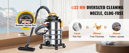 SucceBuy Stainless Steel Wet Dry Shop Vacuum
